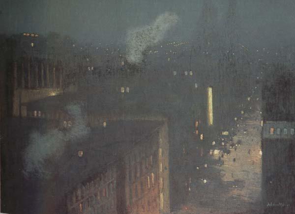 julian alden weir The Bridge:Nocturn (mk43) oil painting picture